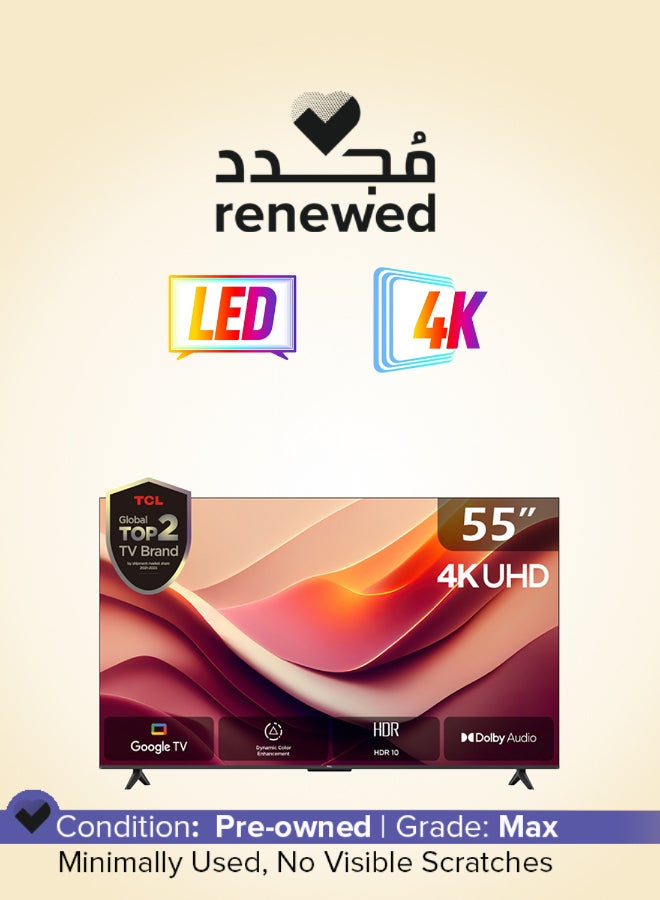 Compare Renewed  55Inch 4K UHD HDR10 Google TV 55P69B Brushed Titanium at KSA Price