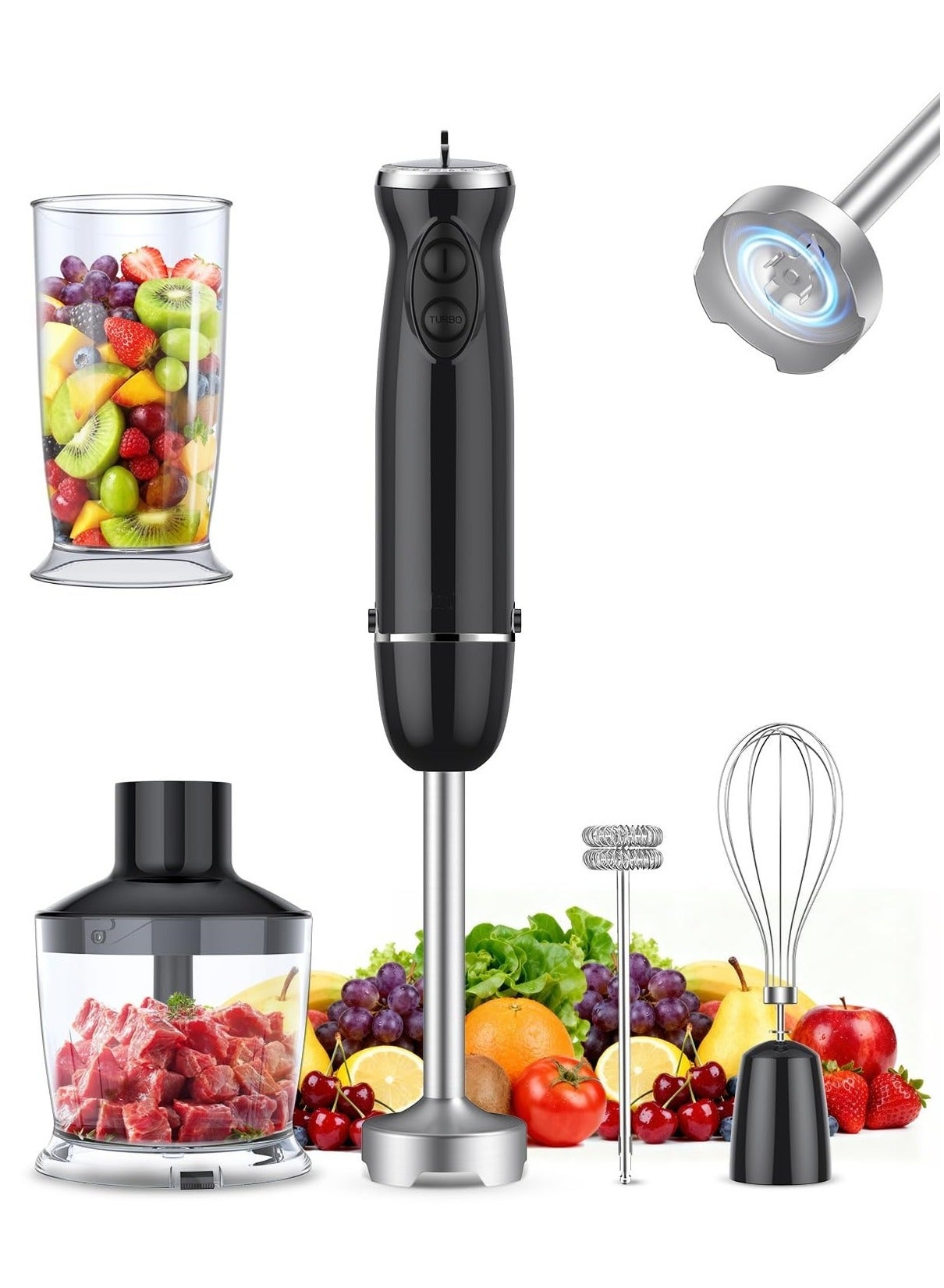 1000W 5-in-1 Hand Immersion Blender, 12 Variable…