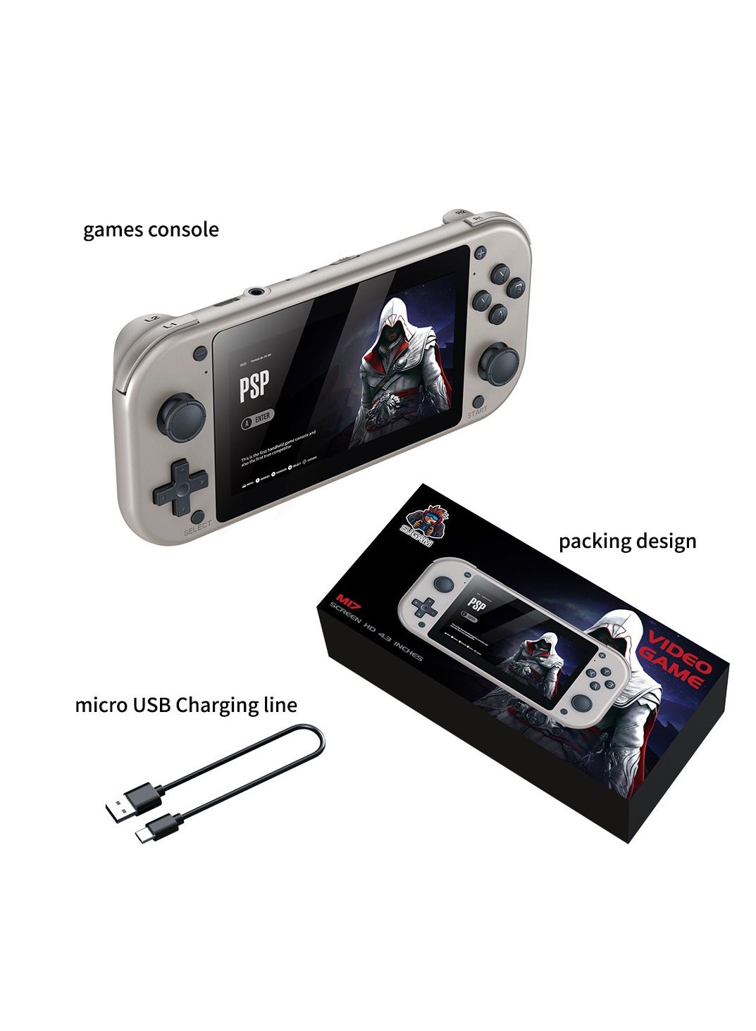 Ultimate Handheld Gaming Console M17, Play 20,000…