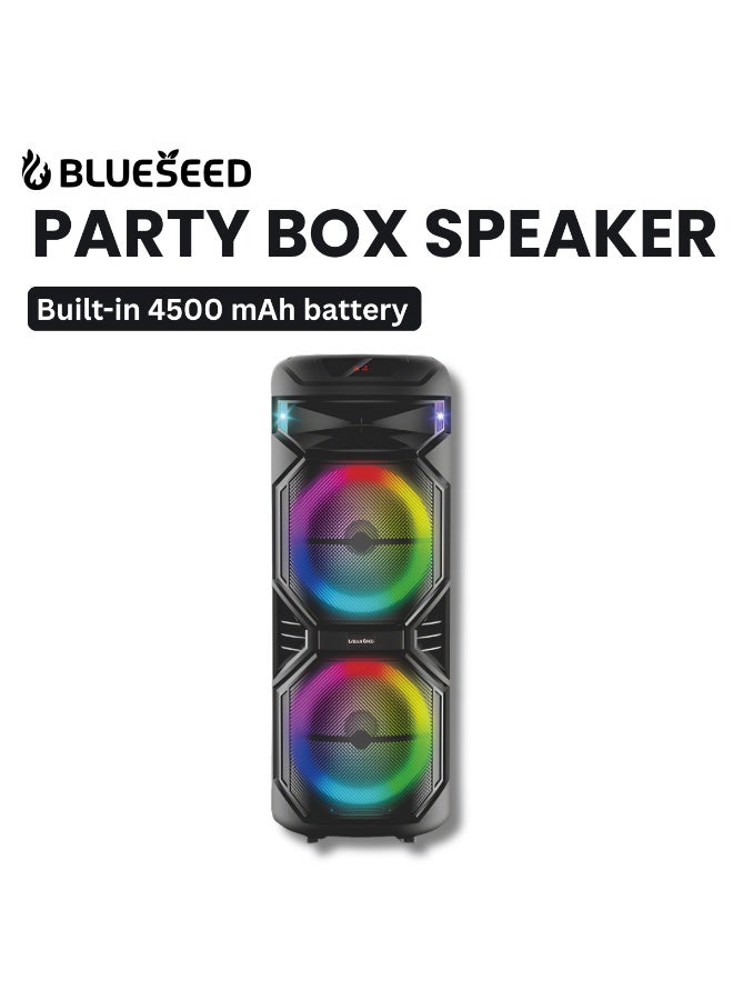BLUESEED BS-1002 Party Box Speaker, Dual 15.5-Inch…