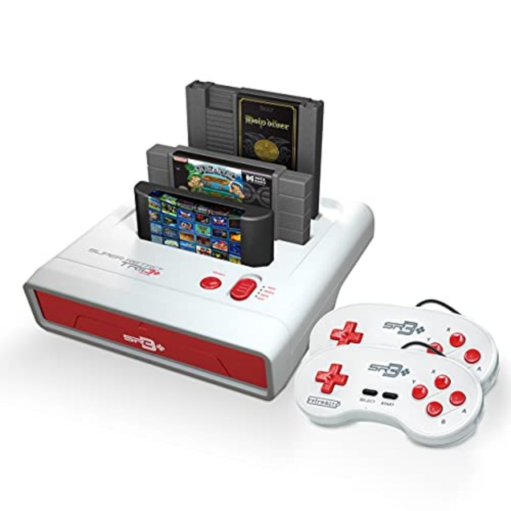 Compare Geek Theory RetroBit Super Retro Trio HD Plus 720P 3 in 1 Console System  HDMI Port  for Original NESSNES, Super Nintendo and Sega Genesis Games  RedWhite at KSA Price