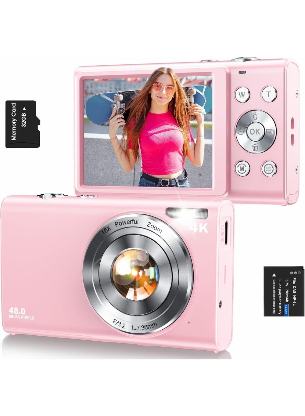 Digital Camera, Autofocus 4K Vlogging Camera for…