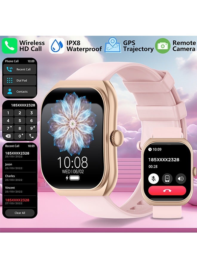 Compare Smart Watch for Men Women Compatible with iOS Android Phone,2.01 Full Touchscreen 1 ATM Waterproof Smartwatch,Fitness Tracker with MakeRecive Call 123+ Sport Modes Sleep Monitor,Pink at KSA Price