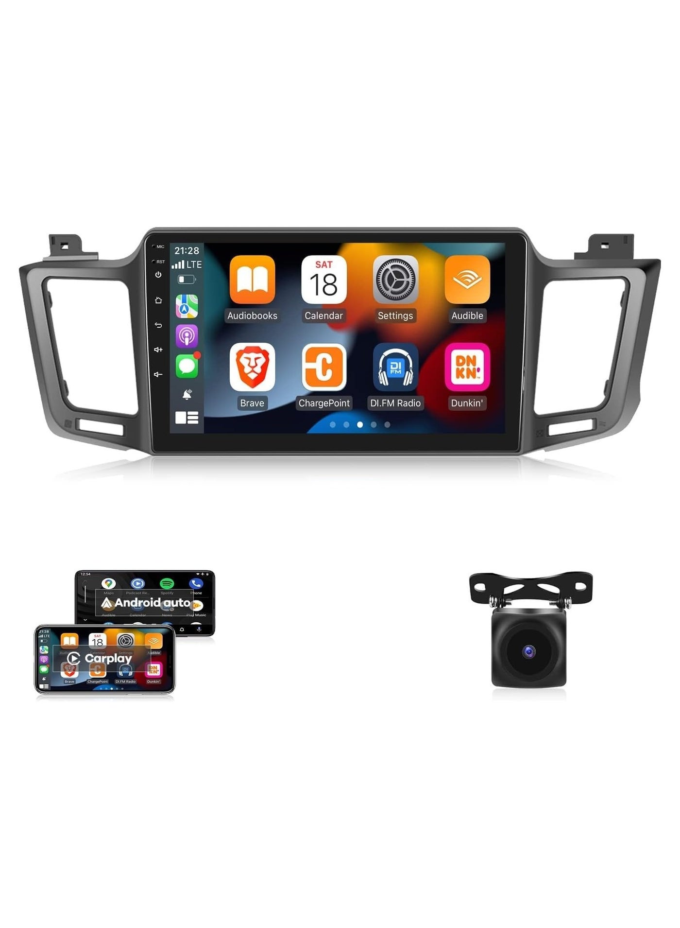 Compare Android Car Stereo for TOYOTA RAV4 20132017 6GB RAM 128GB ROM 10 Inch Support SIM Card, Apple Carplay, MirrorLink WiFi BT, 2.5D IPS Touch Screen with AHD Camera Included at KSA Price