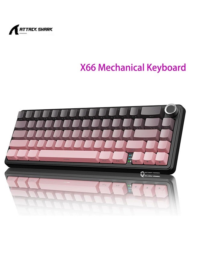 Compare X66 Wireless Mechanical Gaming Keyboard with Knob,Tri Mode USBCBT5.02.4G Gasket Mounted 60% RGB Gaming Keyboard,Side Printed PBT Keycap, Hot Swappable Strawberry SwitchBlackBerry at KSA Price