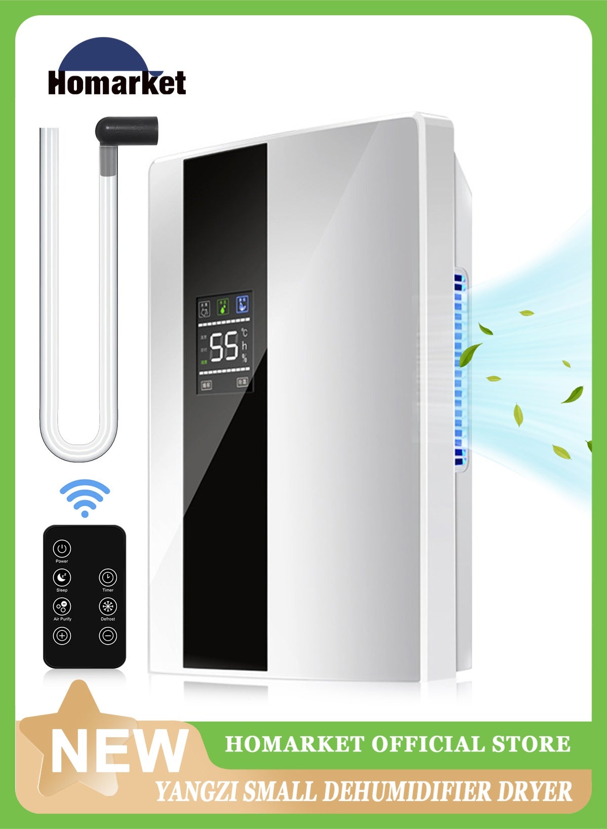Compare Smart Compressor Dehumidifier with 2.2L Water Tank, 20LDay Laundry Drying & Automatic Humidity Sensor,Purify Air Mould Remover with 24Hour Timer and Sleep Mode for Damp, Mould at KSA Price