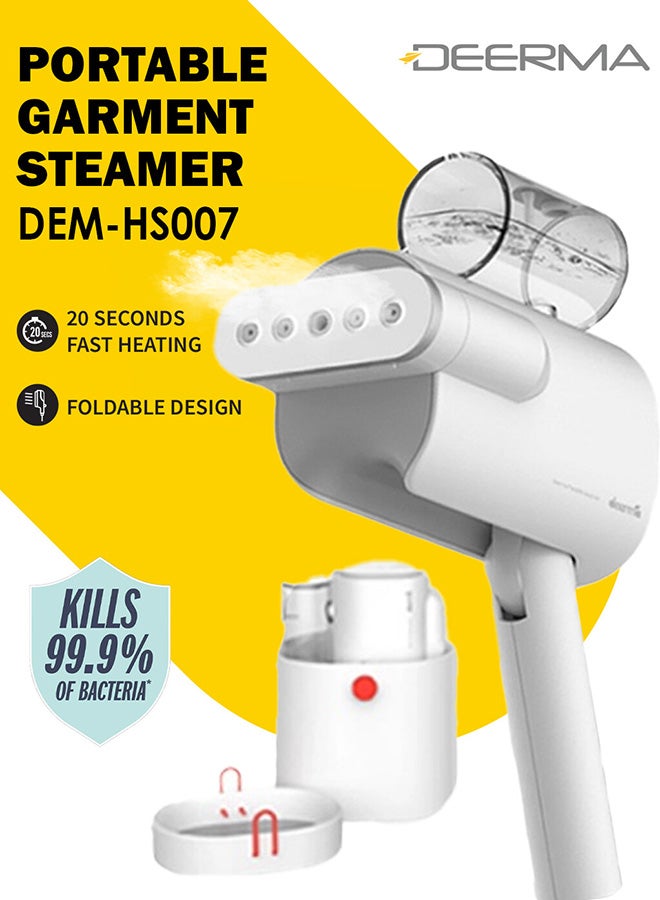 Compare Portable Handheld Steamer – 100ml Capacity, HighPower Performance, Lightweight & Compact Design, Ideal for Quick Wrinkle Removal, Garment Care, and TravelFriendly Use 100 ml 999 W HS007 White at KSA Price