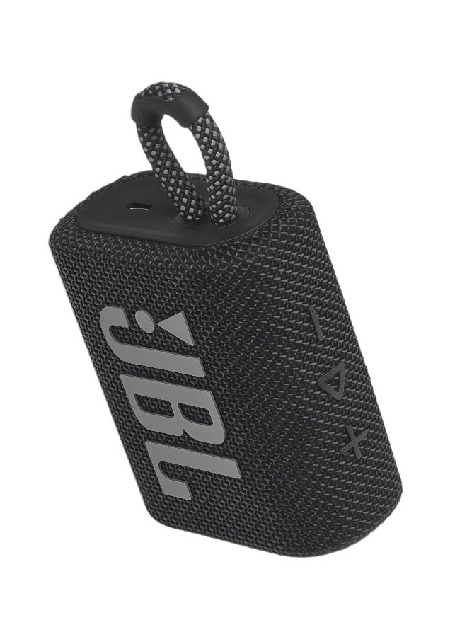 Compare Go 3  Waterproof Wireless Portable Bluetooth Speake and Dustproof , Big Pro Sound with Punchy bass,Builtin longlasting battery, Made in Part with Recycled Materials Black at KSA Price