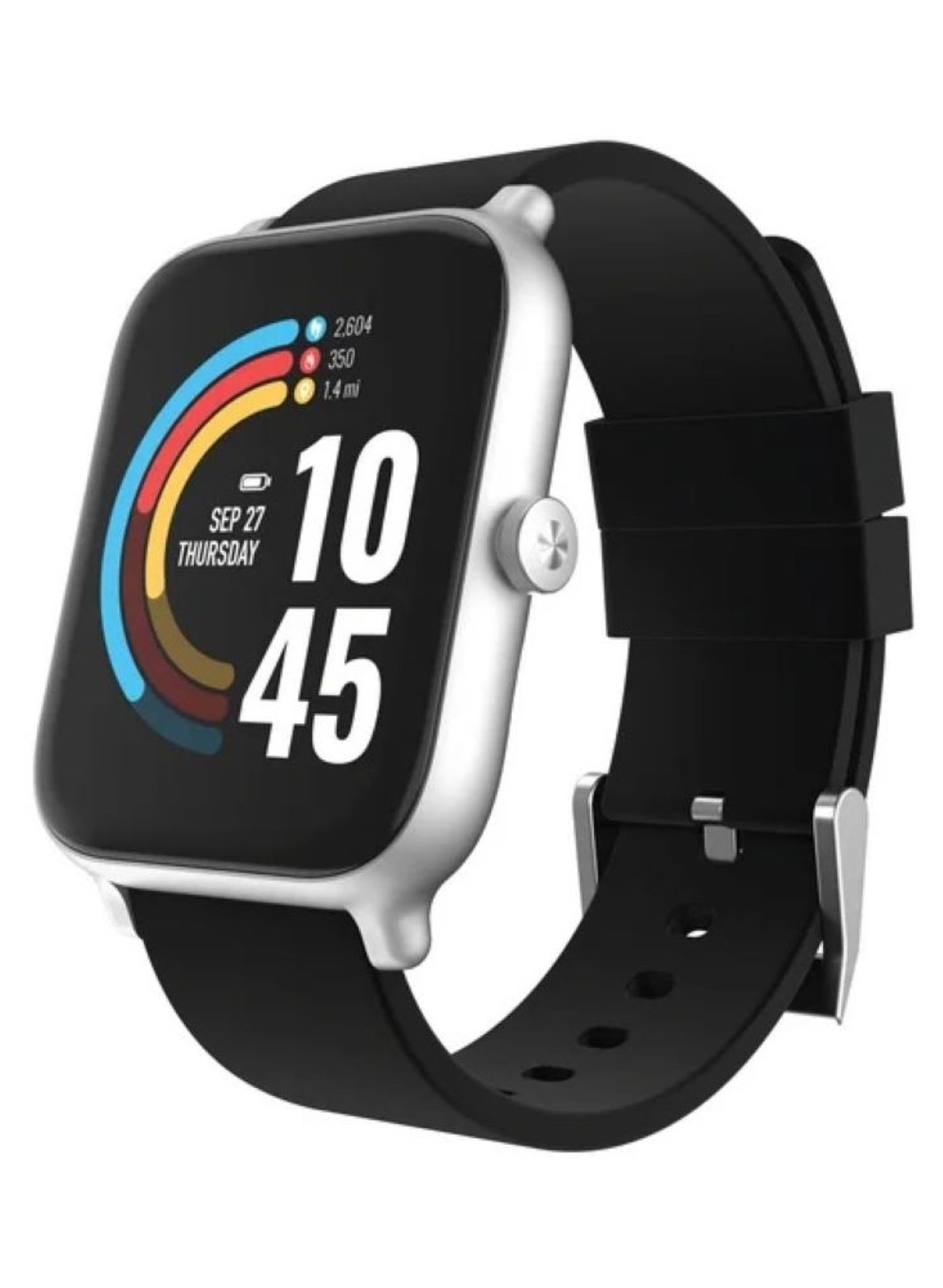Compare Evo 247 Unisex Fitness Tracker Watch SilverBlack, EV1S01G10 at KSA Price