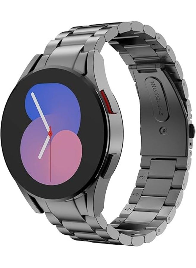 Compare Gray Stainless Steel Metal Band for Samsung Galaxy Watch 7FE654 40mm44mm & Galaxy Watch 5 Pro 45mm, Galaxy Watch 6 Classic 43mm47mm, Galaxy Watch 4 Classic 42mm46mm – No Gap Design at KSA Price
