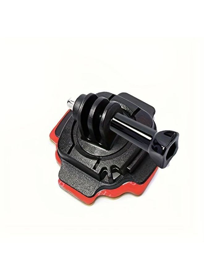 Compare 1pc ABS 360 Degree Rotating Helmet Camera Mount Base with Curved Adhesive Stickers at KSA Price