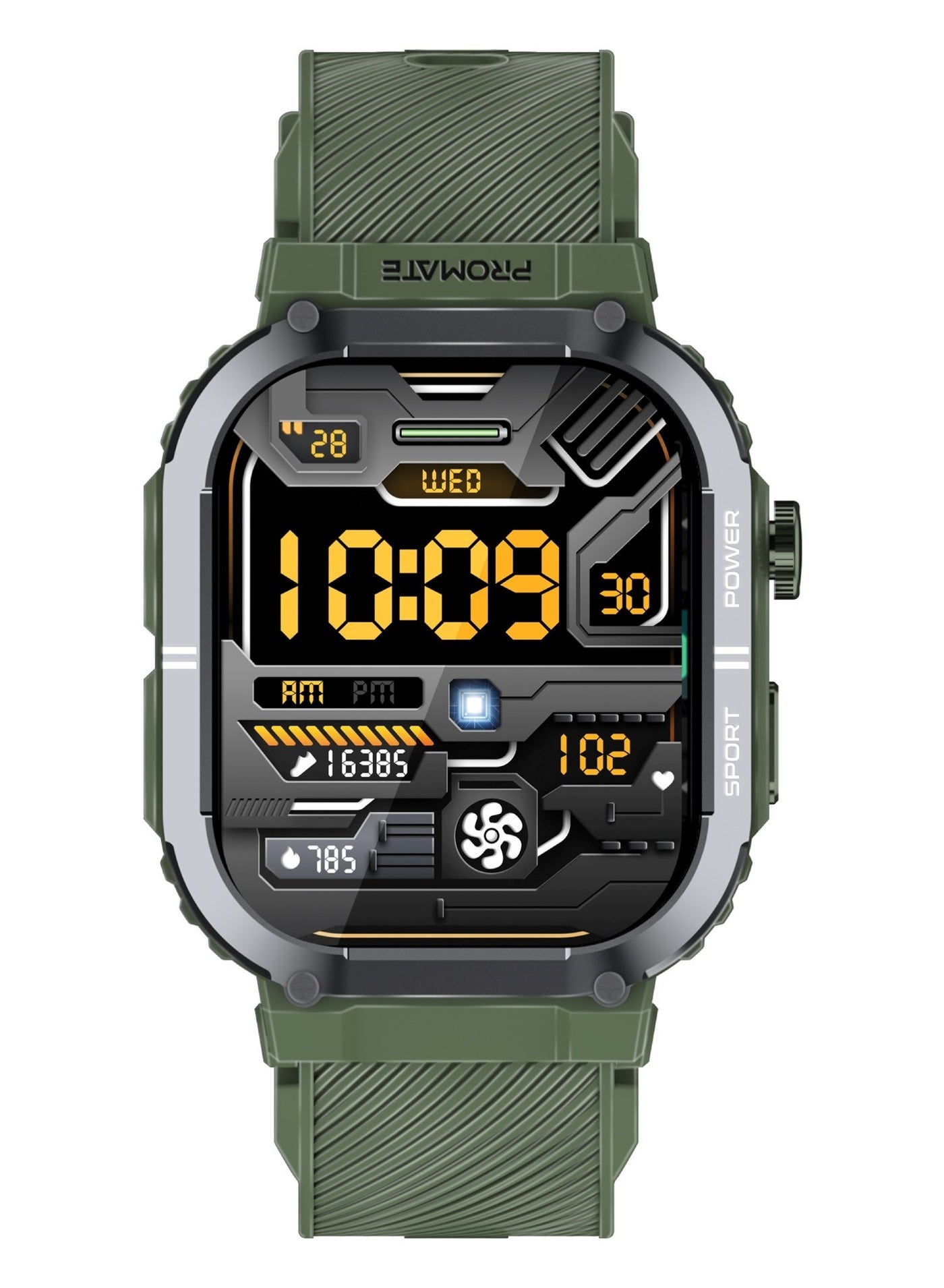 Compare Smartwatch Designed for athletes to withstand tough conditions, SportFit™ technology and Bluetooth connectivity, supports 100+ sports modes, with up to 10 days of battery life Green at KSA Price
