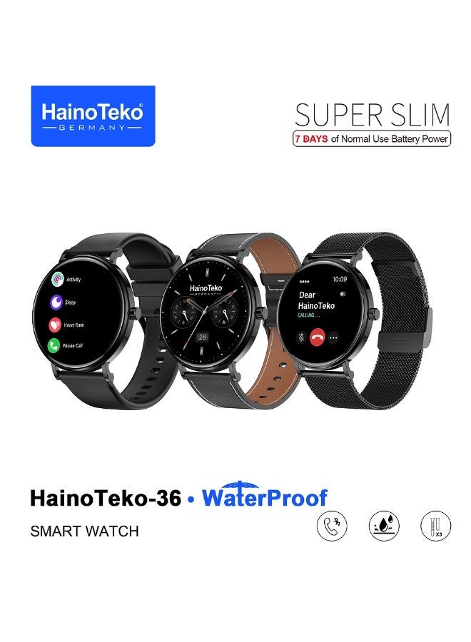 HainoTeko-36 Super Slim Waterproof Design Smart Watch…