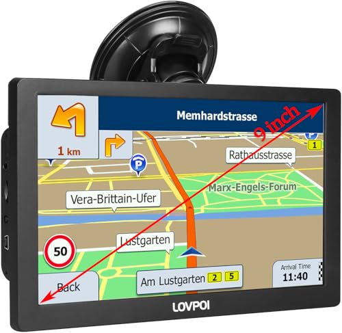 Compare LOVPOI Truck GPS Commercial Drivers 2025, Trucker Car GPS Navigator, 9 inch Navigation System with Lifetime Map Updates, Voice Assistant, Speed Limit Warnings at KSA Price
