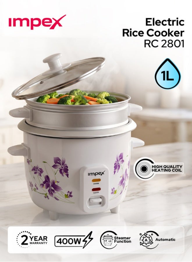 1L Electric Rice Cooker | 400W Automatic Cooker…