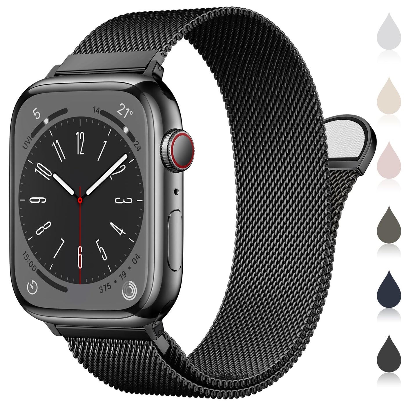 Compare Original Milanese Loop Compatible with Apple Watch Straps 38mm 40mm 41mm 42mm 44mm 45mm 46mm 49mm Women & Men, Magnetic Clasp Adjustable Metal Bands for iWatch Series 11 10 9 8 7 6 5 4 2,Ultra 3,SE 3 at KSA Price