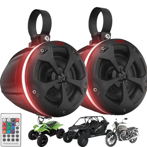 Pyle, Marine Speaker System, 800W, Bluetooth, Waterproof,…