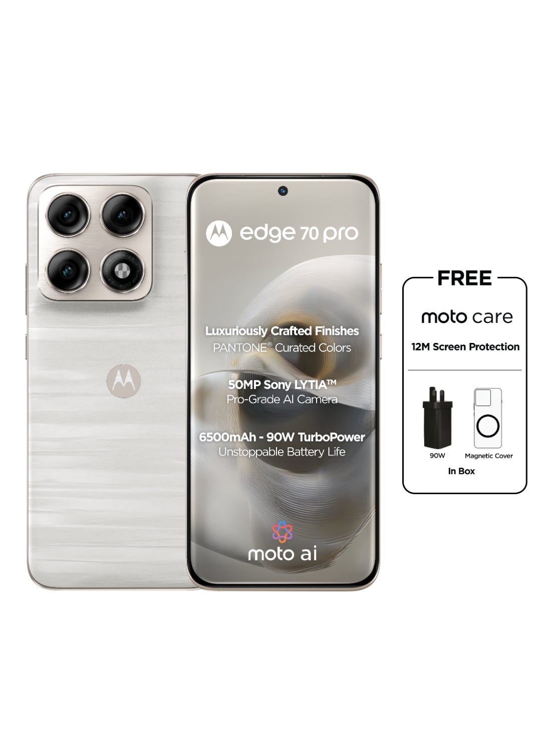 Edge 70 Pro Dual SIM 5.5G PANTONE Lily White…