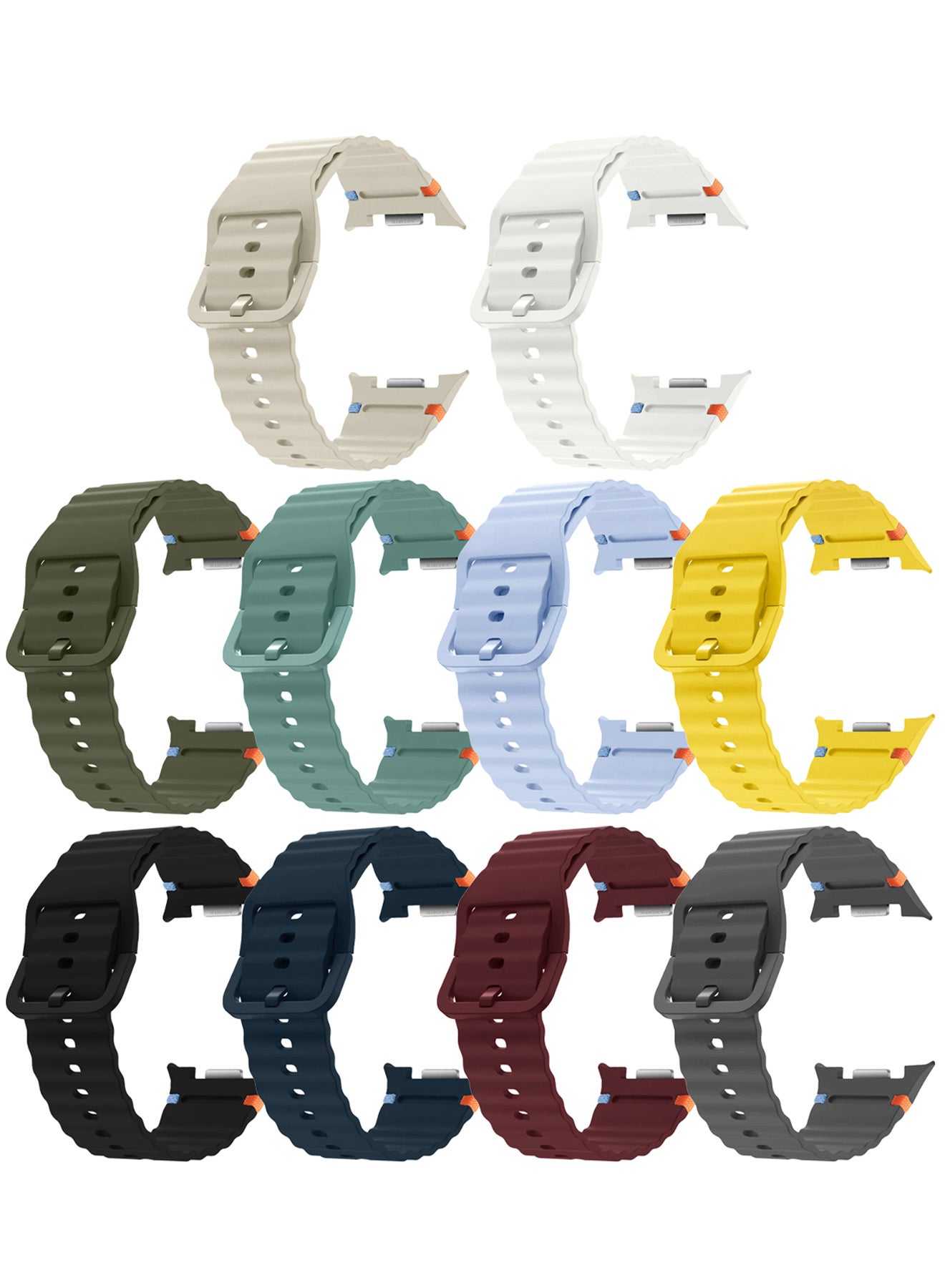 10 Packs Silicone Ocean Band for Samsung Galaxy…