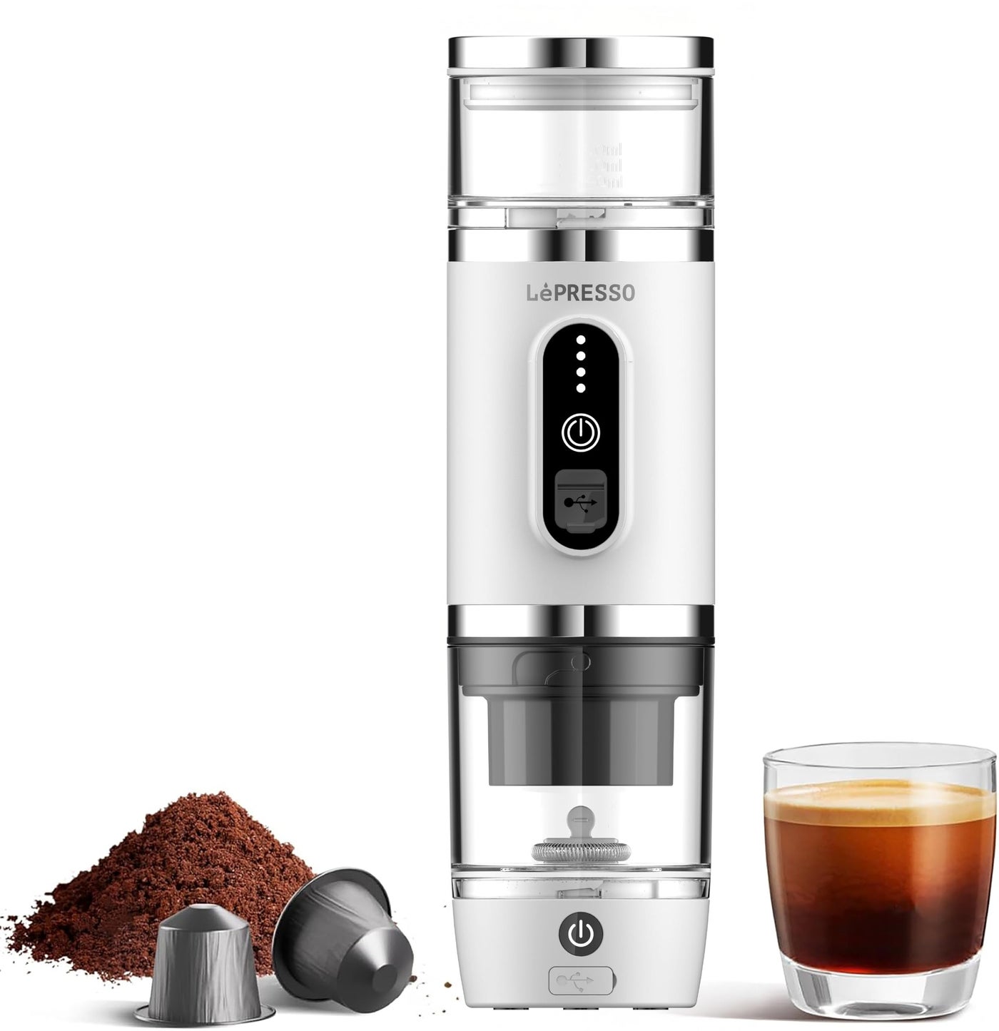 4-in-1 Portable Coffee Machine, 20Bar Espresso Maker…