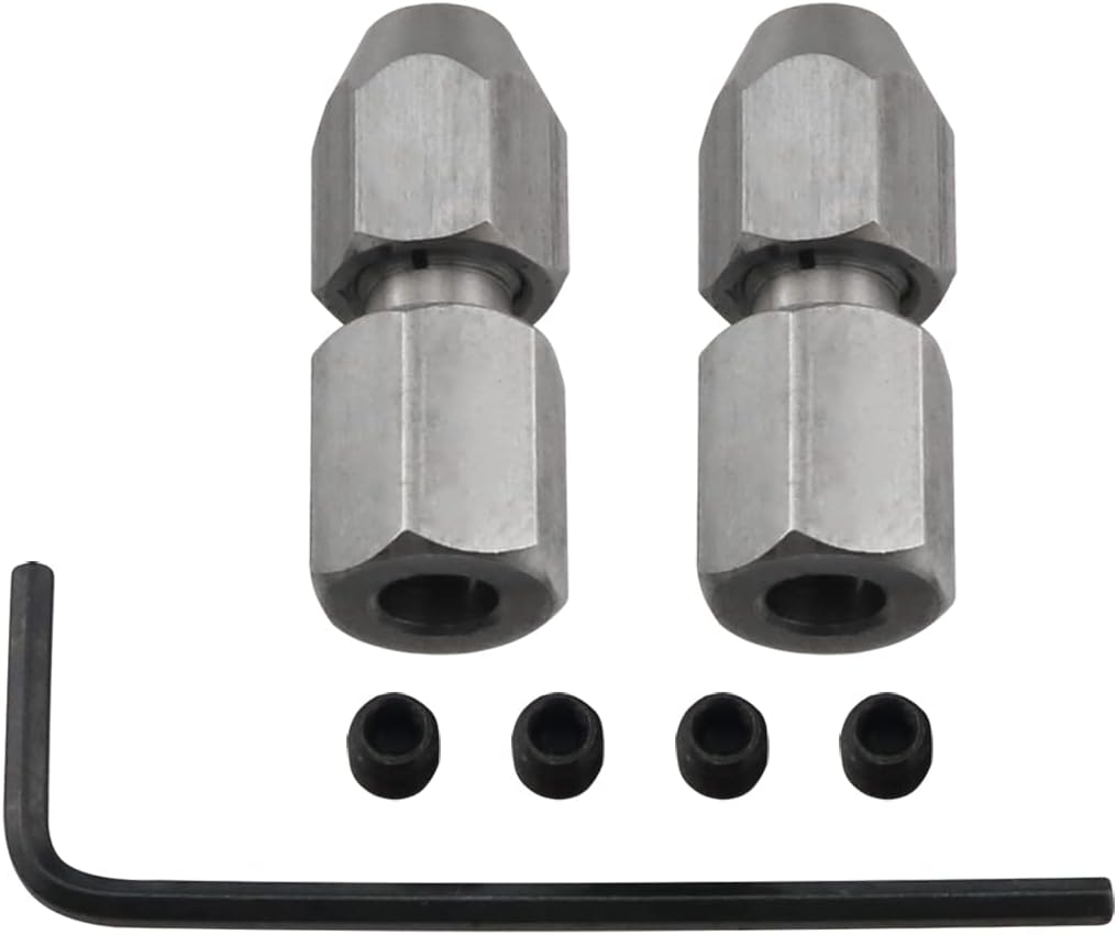 Compare klarako 2PCS Silver CNC Stainless Steel RC Flex Collet Coupler Flexible Coupling Motor Shaft Locker for DIY RC Boat Submarine at KSA Price