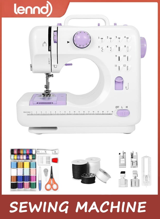 Sewing Machine with 12 Stitch Patterns, Adjustable…