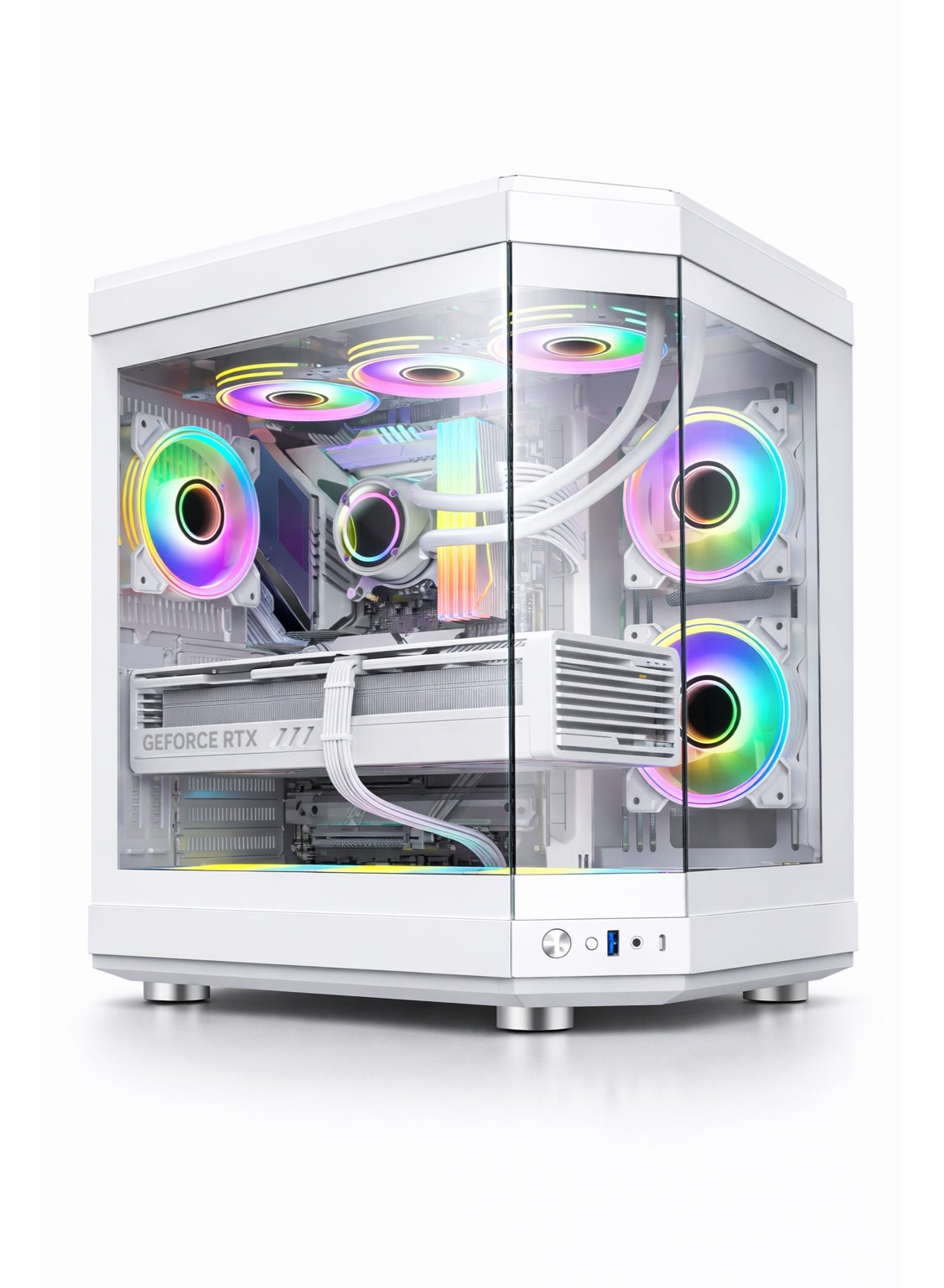 Compare Fusion Gaming PC  Intel Core i714700K | GeForce RTX 5070 12GB | 32GB DDR5 RAM1TB NVMe SSD | 360mm wLCD Liquid CoolerZ790 MB850W Gold PSU | WiFiBluetoothWindows 11 Pro | Game Sekret Desktop Computer | 1xx at KSA Price