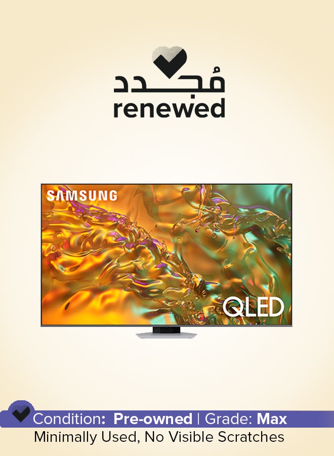 Compare Renewed  Smart TV, QLED, Q80D, 65 Inch, 2024, NQ4 AI Gen2 Processor, 4K AI Upscaling, Direct Full Array, Tizen OS QA65Q80DAUXZN silver at KSA Price