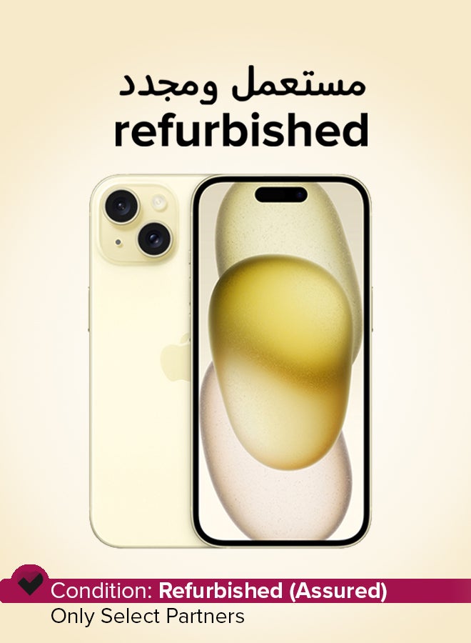Compare Refurbished  iPhone 15 With Facetime 128GB Yellow 5G at KSA Price