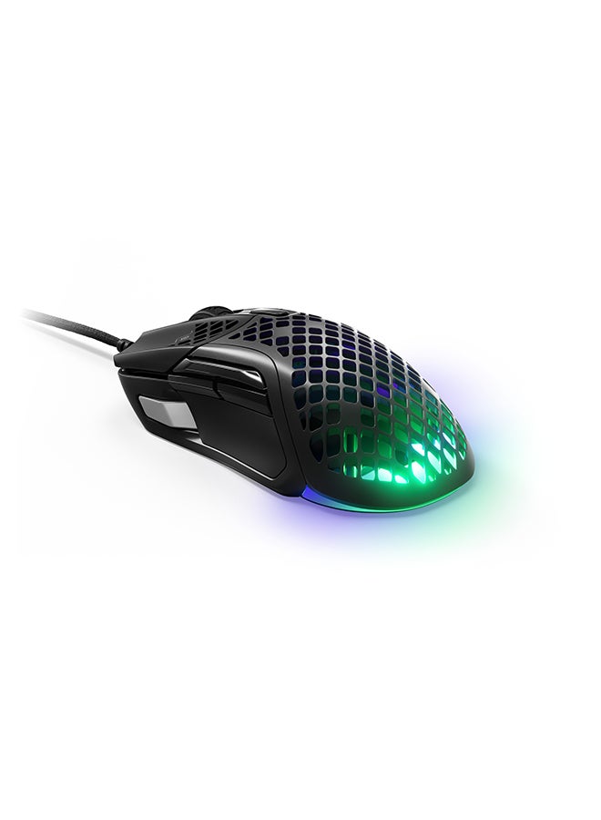 Compare Aerox 5 Wired Mouse, 40G Acceleration, 18000 in 100 CPI Increments, Ultra Lightweight, 3 RGB Zones, IP54 Switches with Over 80M Click, 9 Buttons, 180H Battery Life, Black | 62401 at KSA Price