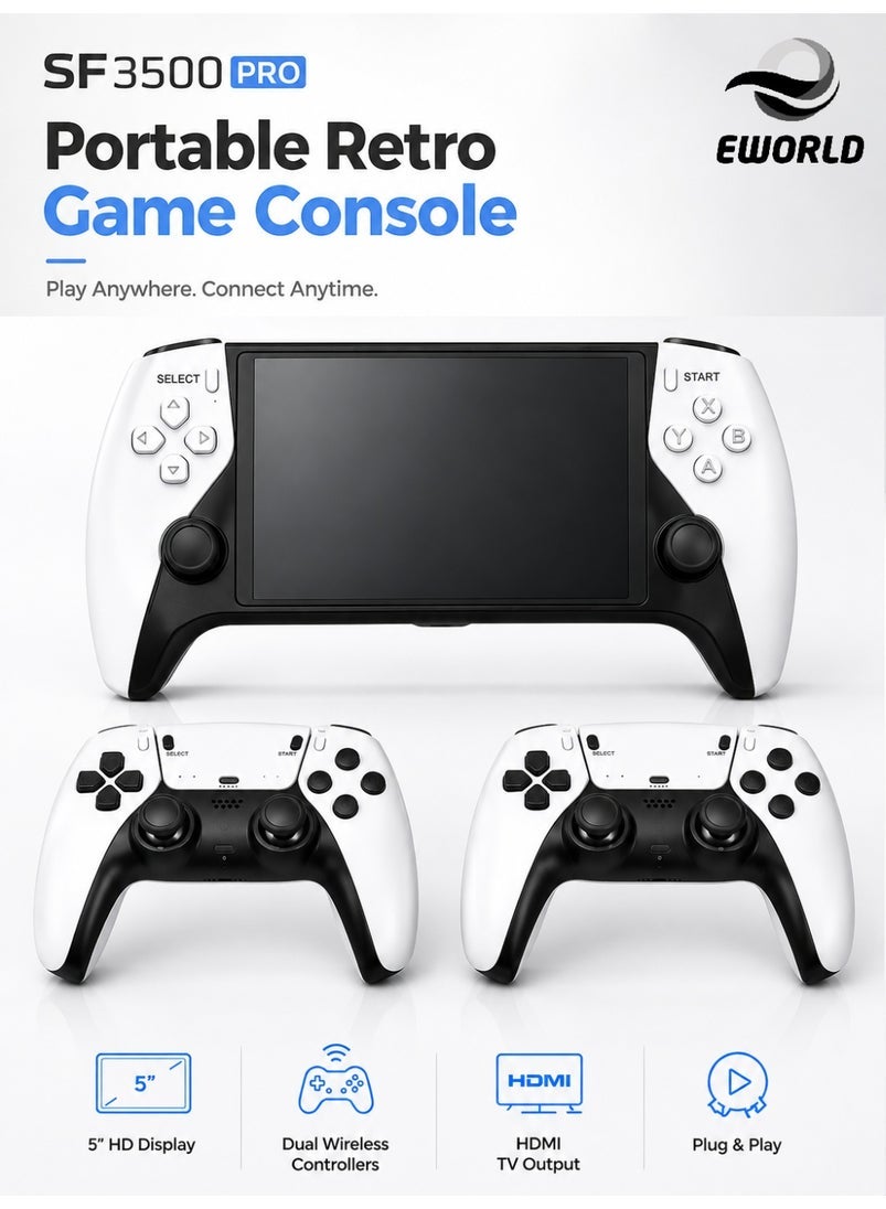 SF3500 PRO Portable Retro Game Console with 5-Inch…