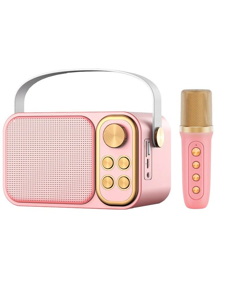 Compare Wireless Karaoke Speaker With Microphone YS103 Pink at KSA Price