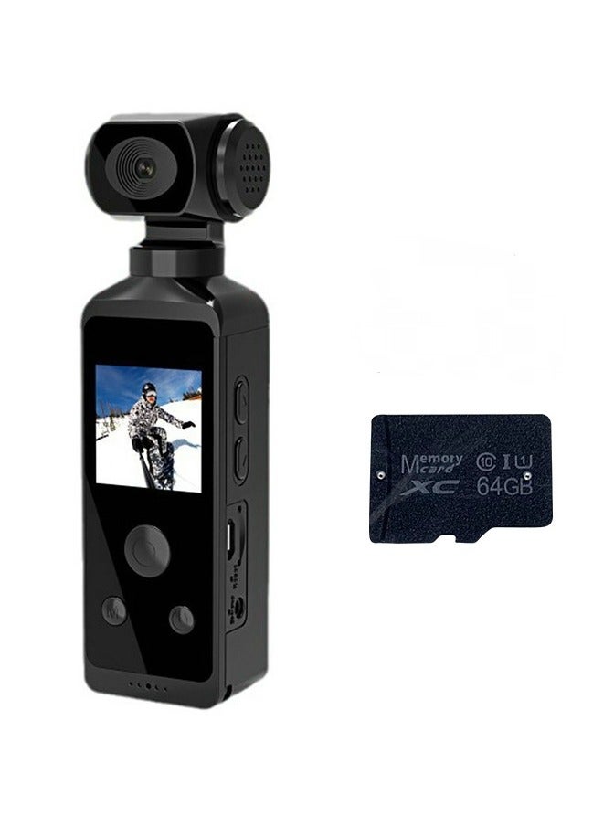 Compare Arabic 4K Ultra HD Pocket Action Camera 270° Rotatable Vlog Wifi Mini Sports Cam Waterproof Case Helmet Travel Bicycle Driver Recorder 64GB at KSA Price