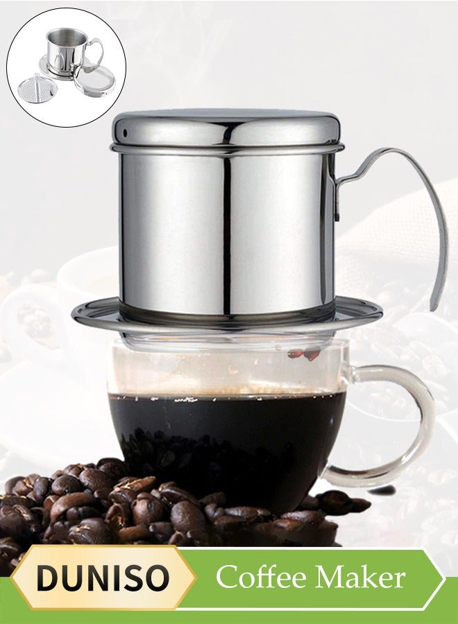 Compare Vietnamese Coffee Filter, Stainless Steel Household Coffee Drip Pot, Portable Coffee Drip Filter, High Temperature Resistance, Oxidation Resistance, Rust Prevention, Suitable For Outdoor Use In Homes, Restaurants, Kitchens, Offices at KSA Price