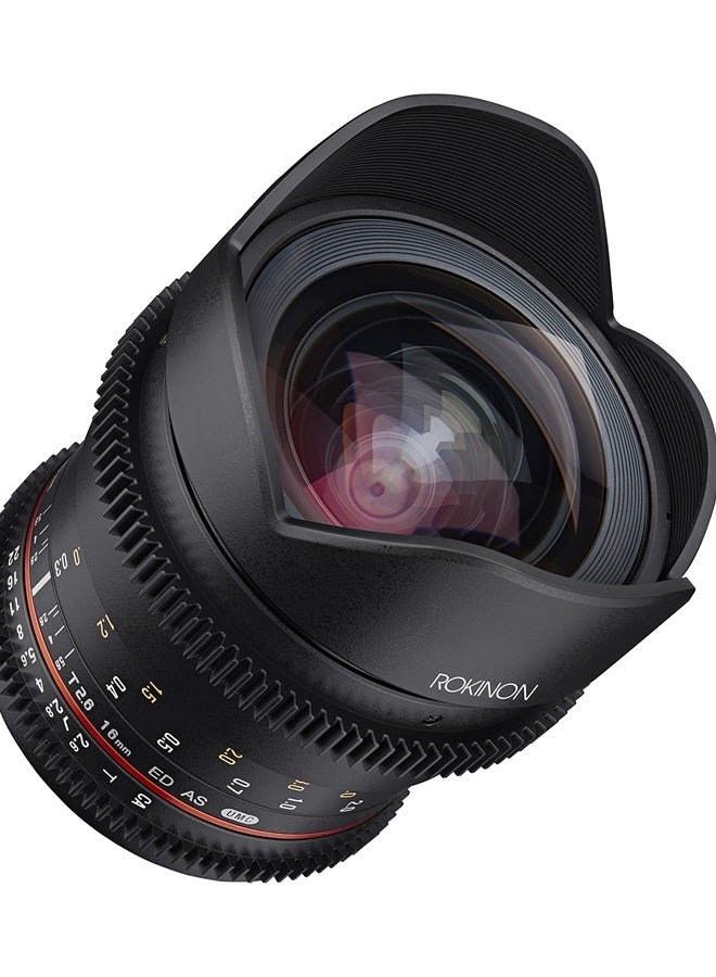 Compare 16mm T2.6 Full Frame Cine Wide Angle Lens for Sony EMount, Black FFDS16MNEX at KSA Price