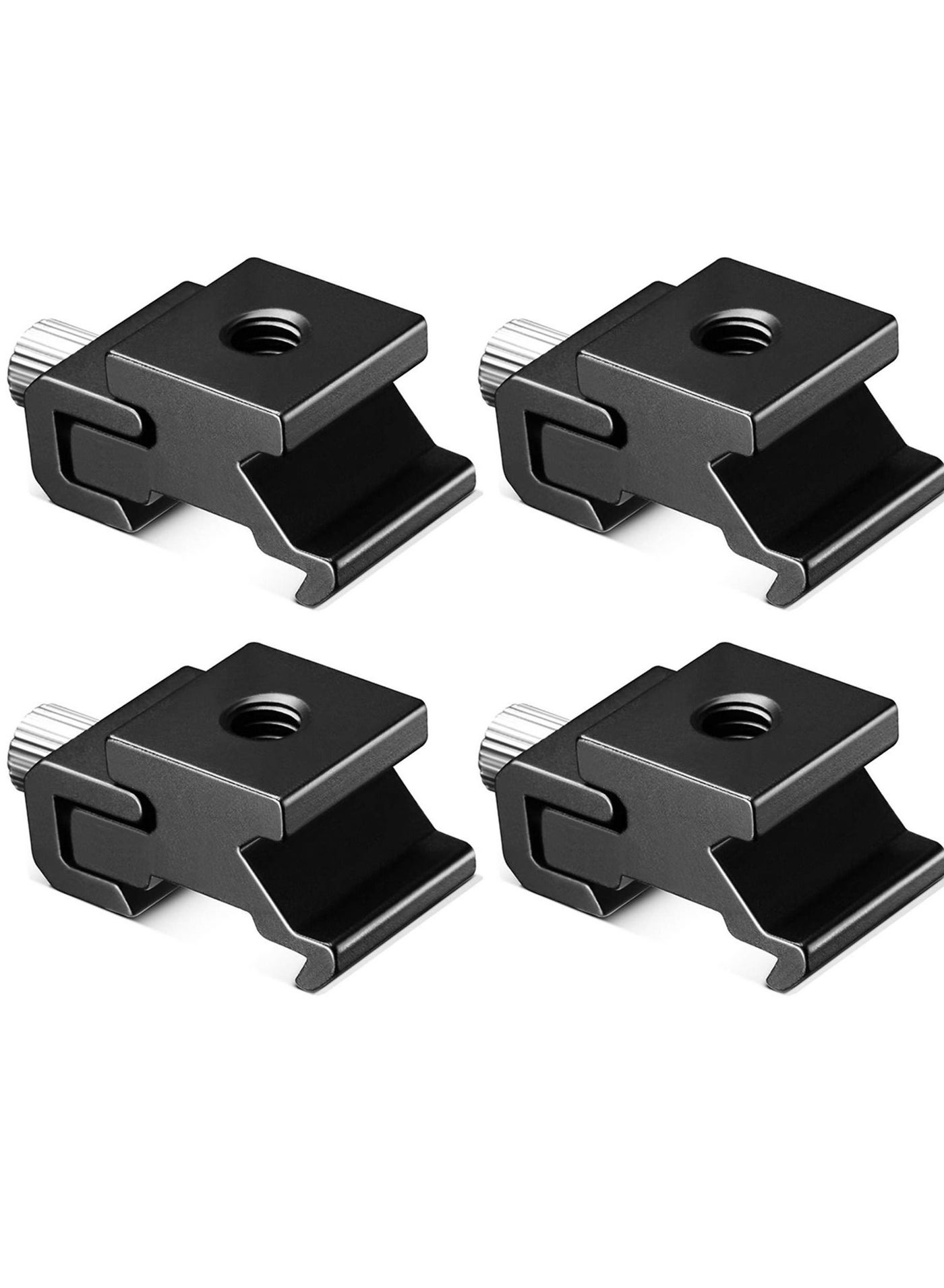 Compare Camera Metal Cold Shoe Mount, Universal Adjustable Elastic Flash Mount Adapter with 14 Thread Accessories 4 pcs at KSA Price