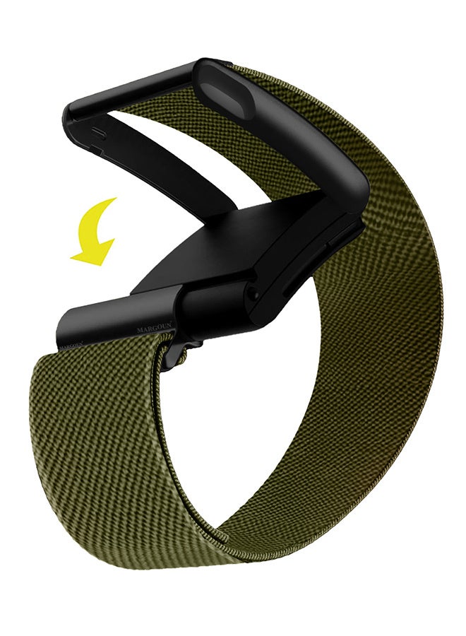 Compare Adjustable Nylon Sport Strap Compatible with Whoop Life MG – Breathable and Waterproof Replacement Wristband Olive Green at KSA Price