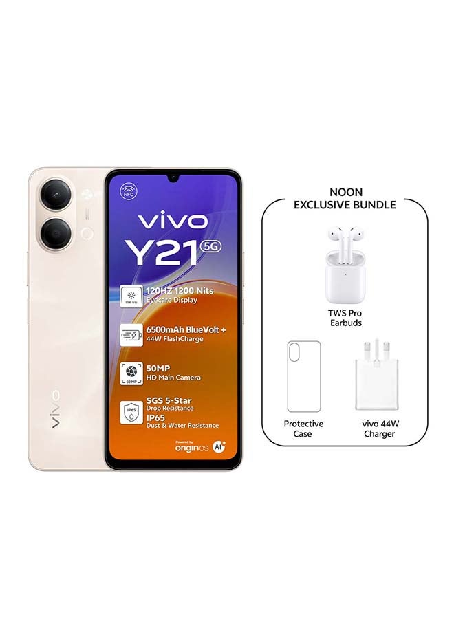 Y21 5G AI Dual SIM Gold 4GB RAM…