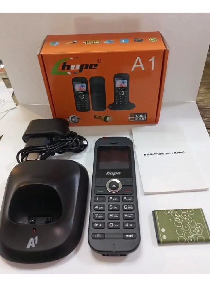 Compare Hope A1 Mobile Phone – Wireless Desktop LandlineStyle Phone with SIM Card Support at KSA Price