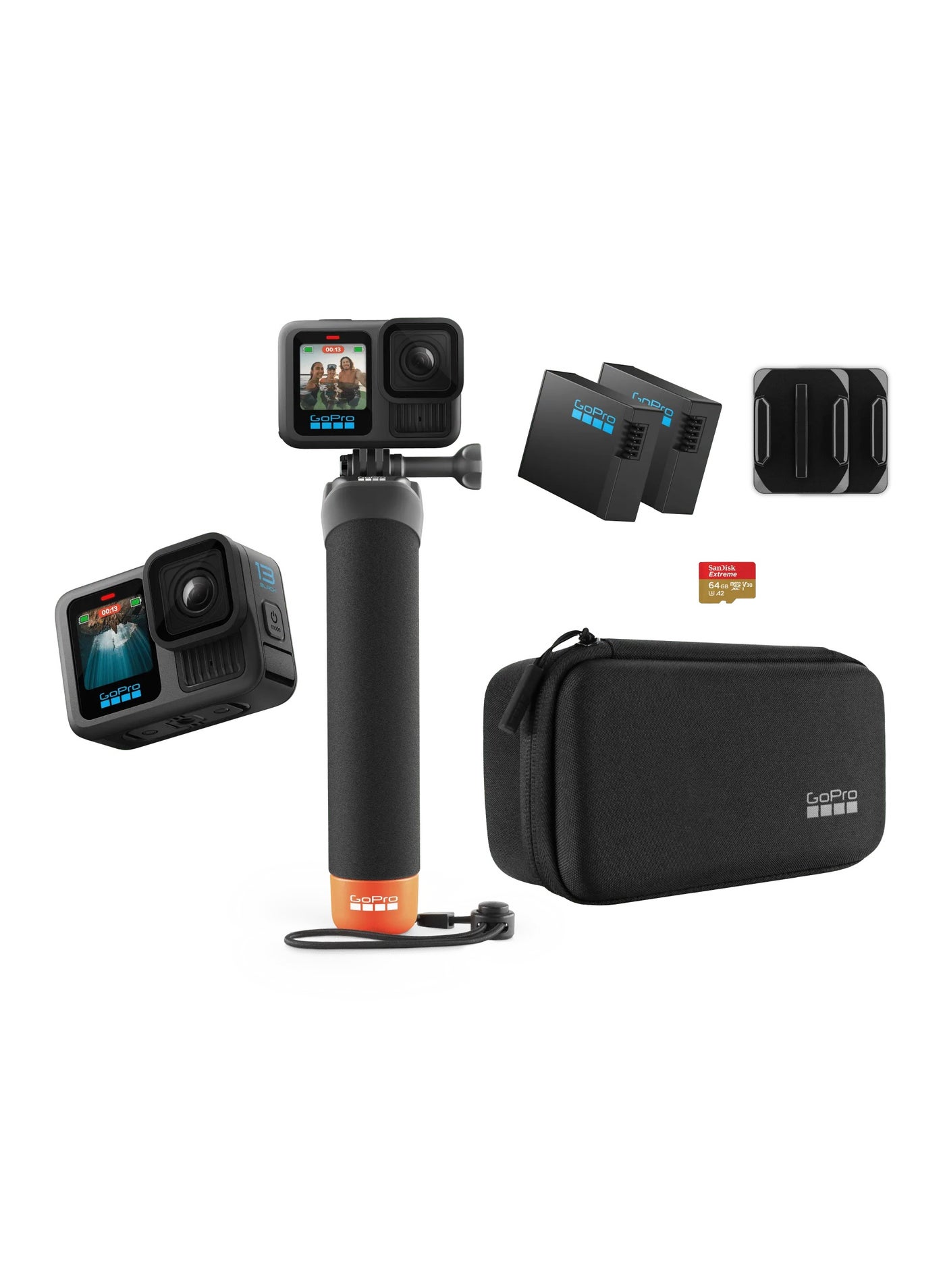 HERO13 Black Travel/Adventure Bundle including 64GB…