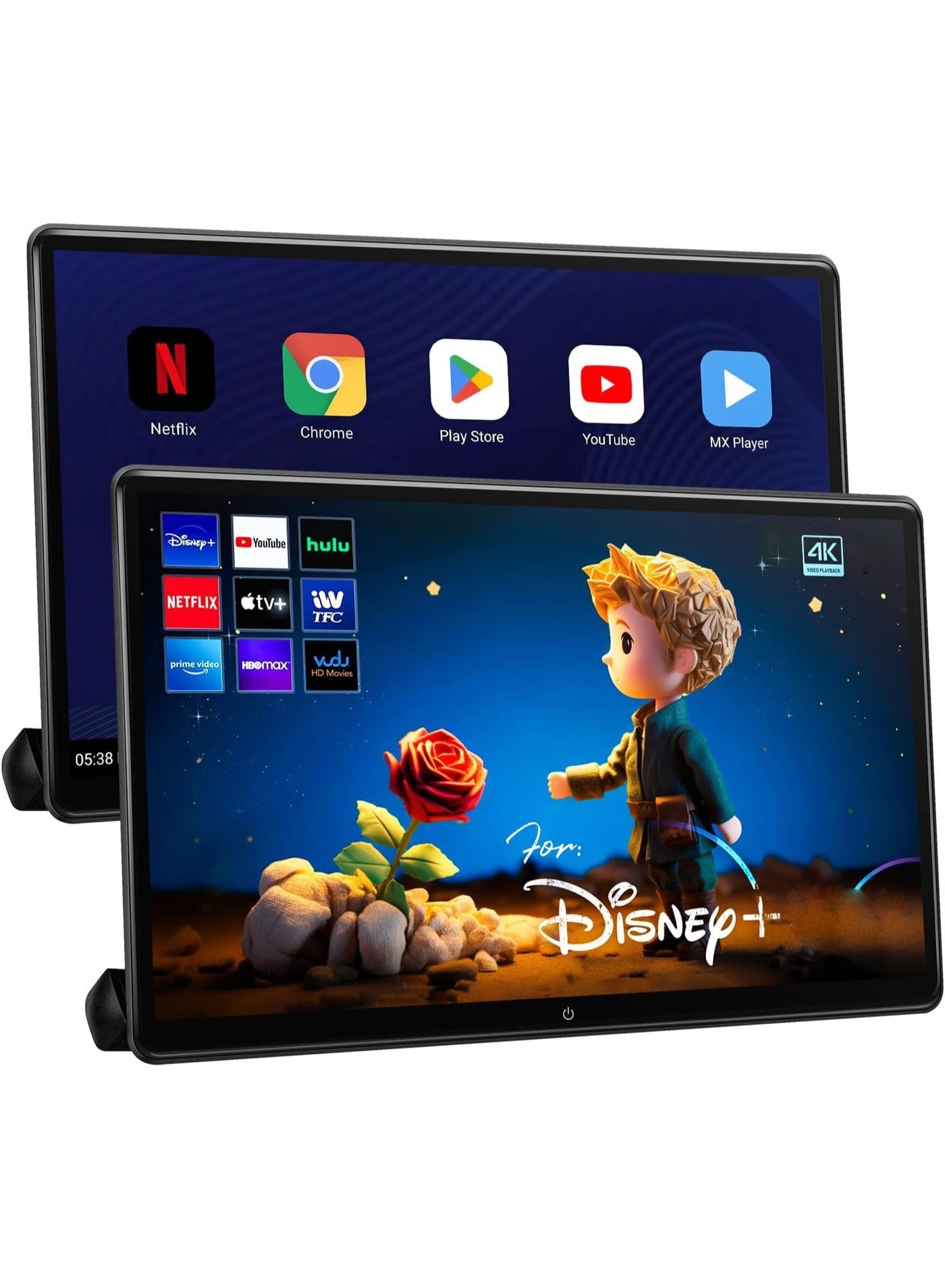 14 Inch 4K Portable Car TV Headrest Monitor 2PCS,…