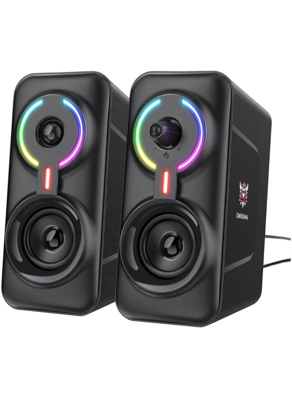 Compare ONIKUMA L6 Multimedia Gaming Speaker with Bluetooth 5.0, RGB Lighting, and 360° Surround Sound  Black at KSA Price
