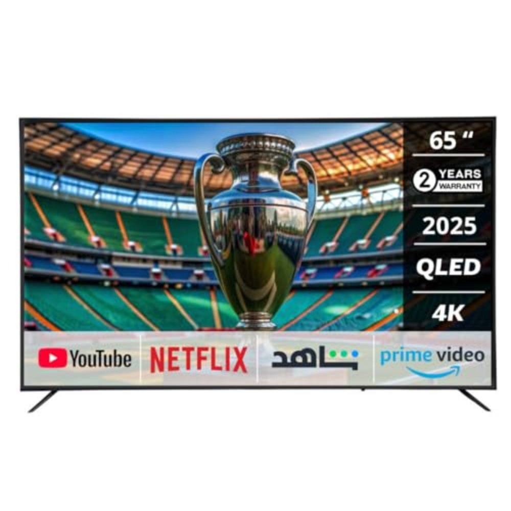 Compare General Gold 65 Smart TV QLED 4K UHD, 2024 NEW Model, WebOS Television, WiFi, Bluetooth, Voice Recognition, Frameless Design, Netflix, YouTube, Prime Video 65 inch at KSA Price