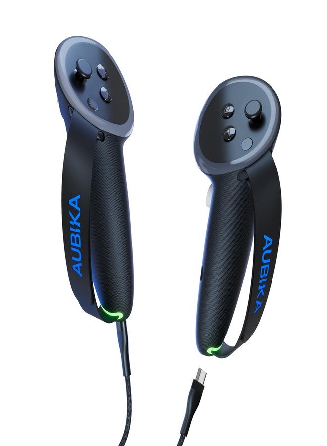 Compare Aubika Rechargeable Controllers Grips for Meta Quest 3, Oculus Quest 3 Grips Cover Accessories, with 2 Batteries Replacement, Protector in VR at KSA Price