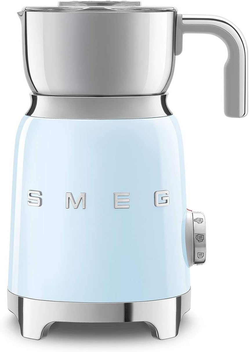Compare Smeg 50sStyle Automatic Milk Frother with 8 Functions, 500 ml Capacity, Hot and Cold Foam, Pastel Blue 500 W MFF11PBUK Pastel Blue at KSA Price