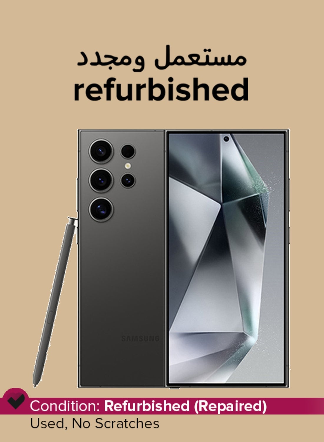 Compare Refurbished  Galaxy S24 Ultra Single+eSIM Titanium Black 12GB RAM 256GB 5G  International Version at KSA Price
