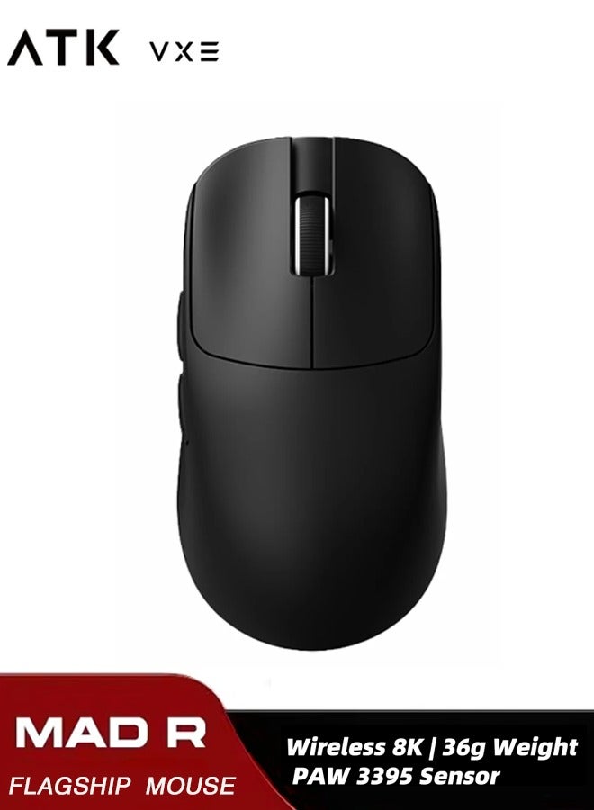Compare VXE MAD R Triple Mode 8K Mouse eSports Ultra High Precision Sensor PAW3395 Gaming Office Support 2.4G Wireless Wired Ergonomic Symmetrical Customisation at KSA Price