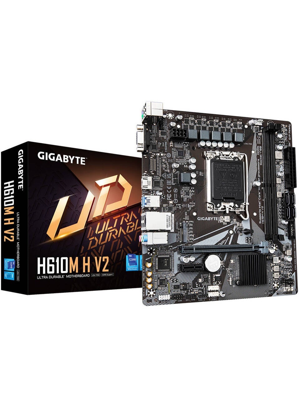 Compare GIGABYTE H610M K V2 MATX Motherboard with LGA 1700 Socket, Intel H610 Chipset, DDR5 at KSA Price