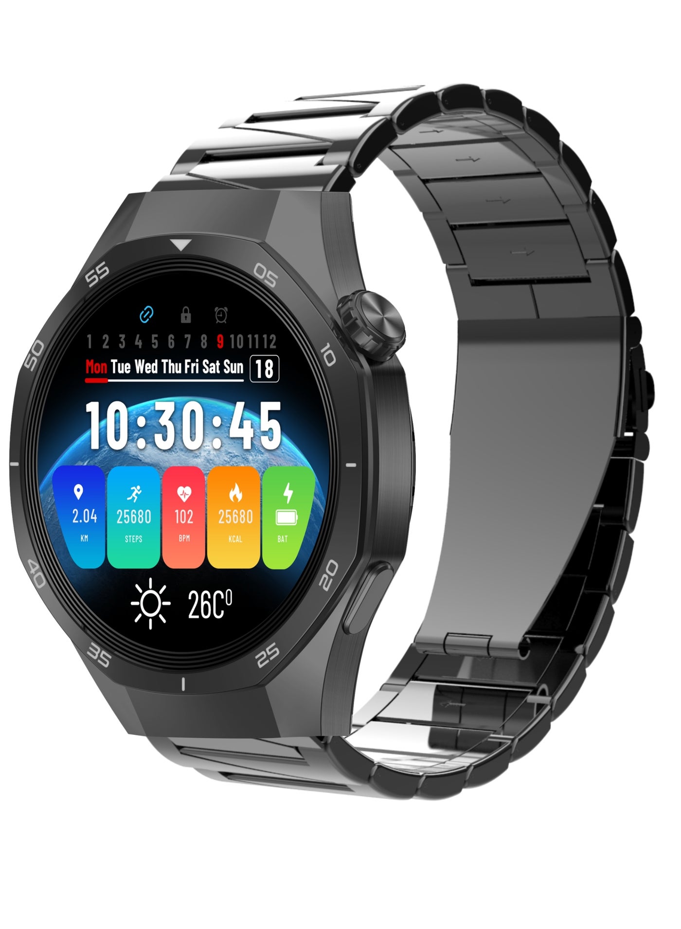 Compare GTab GTR5 Smart Watch 1.43” AMOLED Display, Bluetooth Calling, AlwaysOn Touch Screen, 247 Health Monitor Heart Rate, SpO?, Blood Pressure, Sleep, 23 Sports Modes, AI Voice Assistant, Smart Notifications, Music Control, 3ATM Waterproof, 7Day Bat at KSA Price