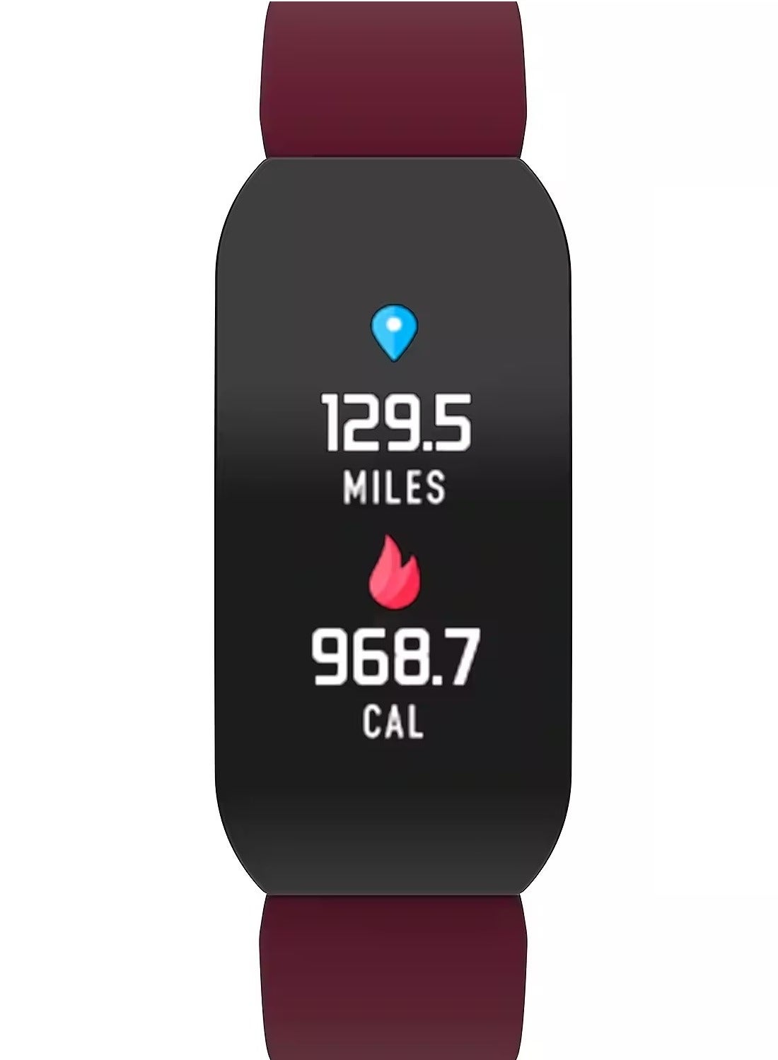 iTouch Unisex Interactive Activity Tracker Watch Black/Maroon…
